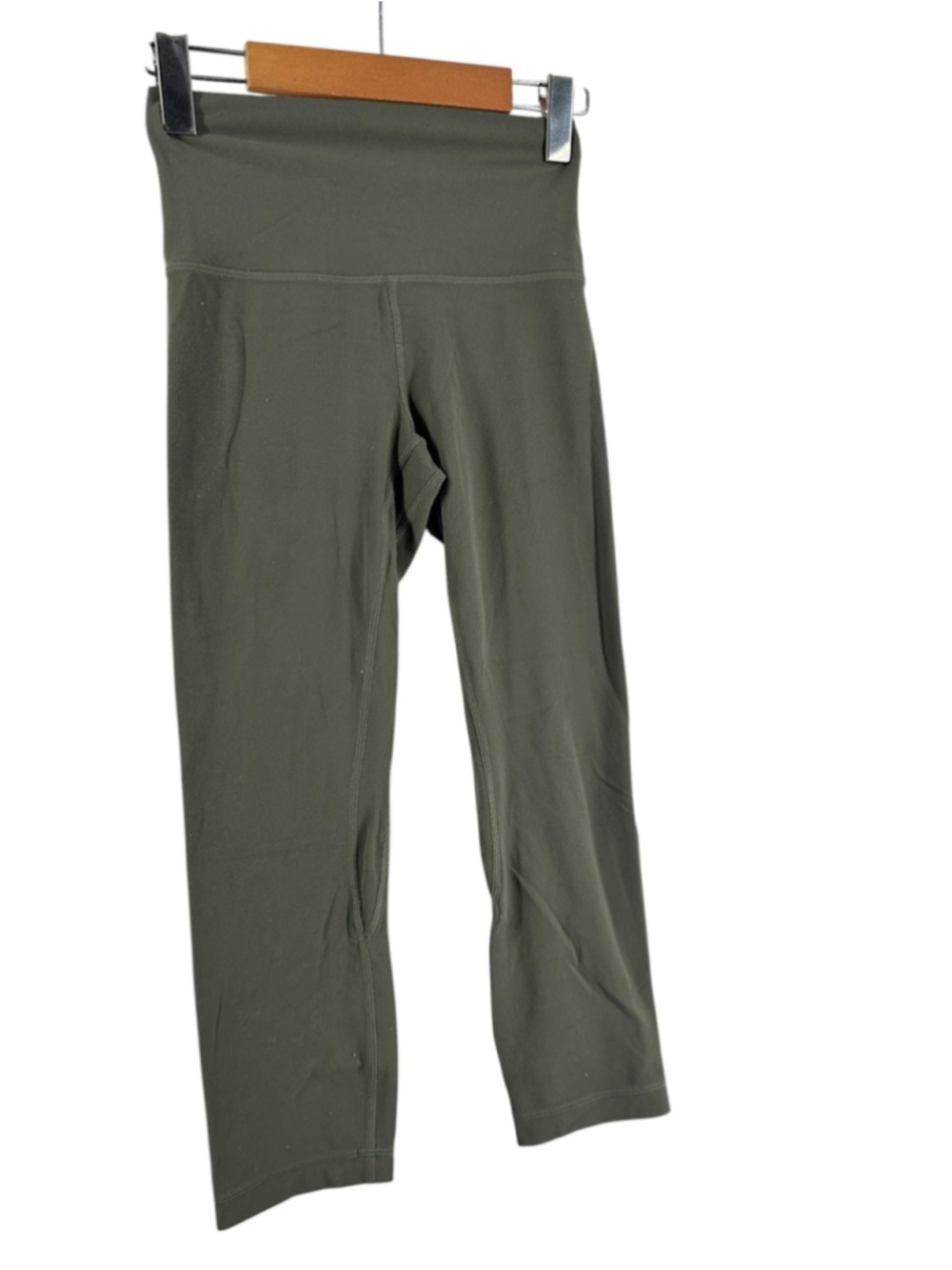Lululemon Align Crop *21" capri pant leggings gym workout grey sage sz 4 - Picture 2 of 11